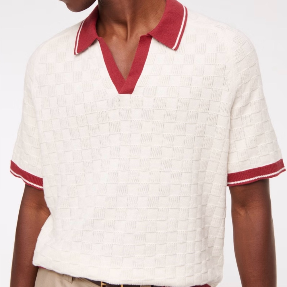 Abercrombie & Fitch Men’s Cropped Checkered Polo